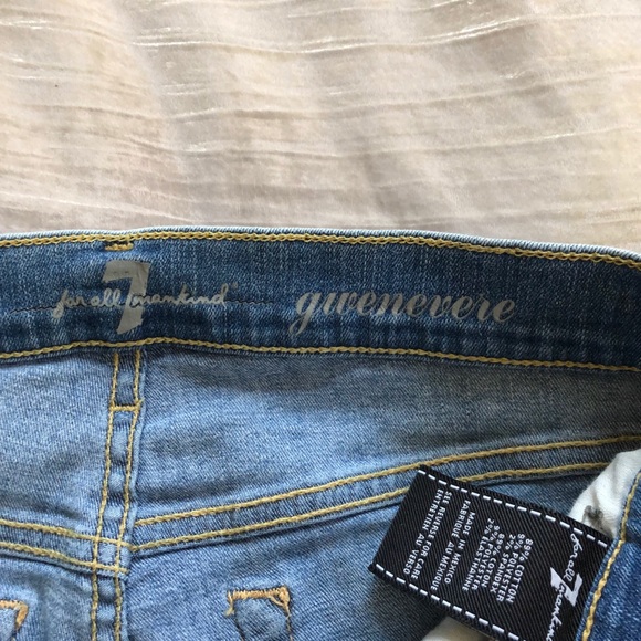 7 for all mankind gwenevere cut distressed denim. - Picture 4 of 6